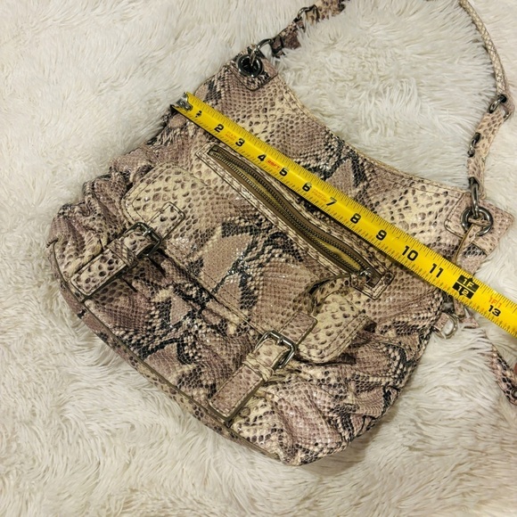 Cole Haan Snake Skin Bailey Roccia Shoulder Bag Purse - Picture 3 of 14